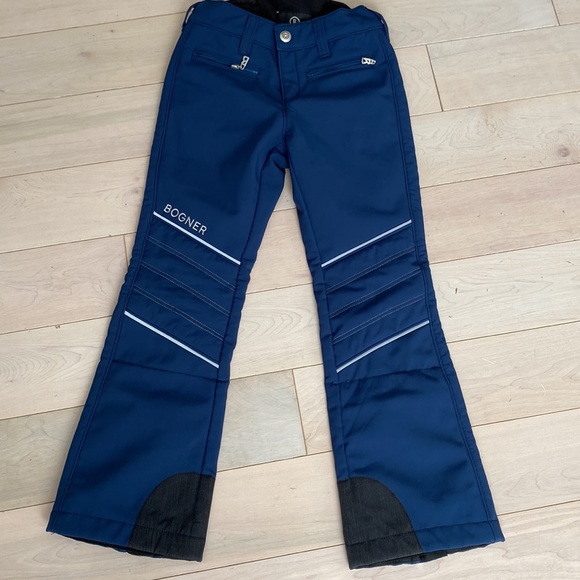 Bogner girls navy sherpa fleece lined stretch snow pant 8